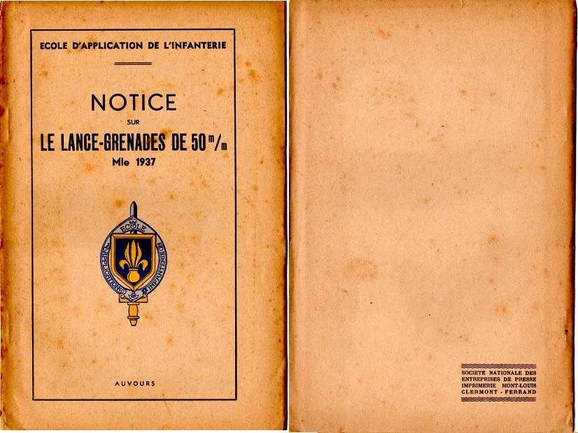 Notice lance grenade mle 37 1947 1