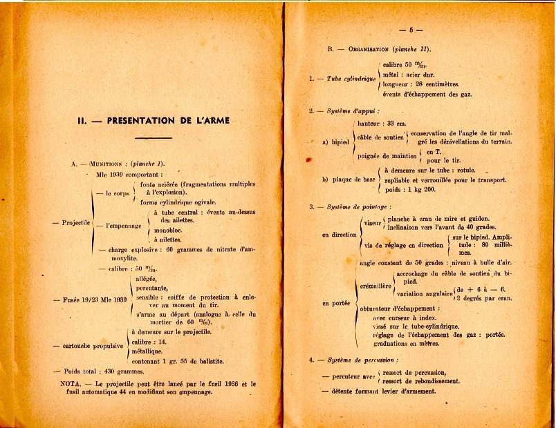 Notice lance grenade mle 37 1947 4