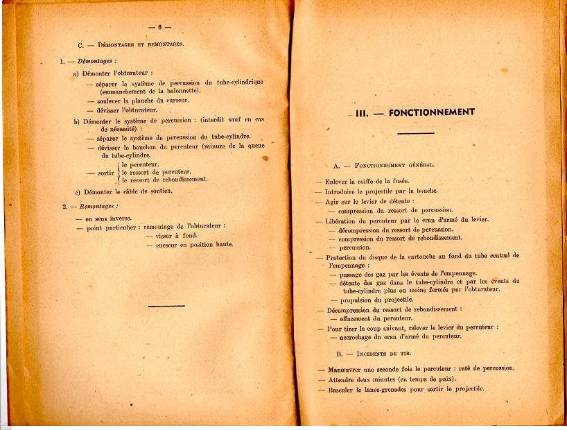 Notice lance grenade mle 37 1947 5