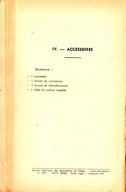 Notice lance grenade mle 37 1947 6