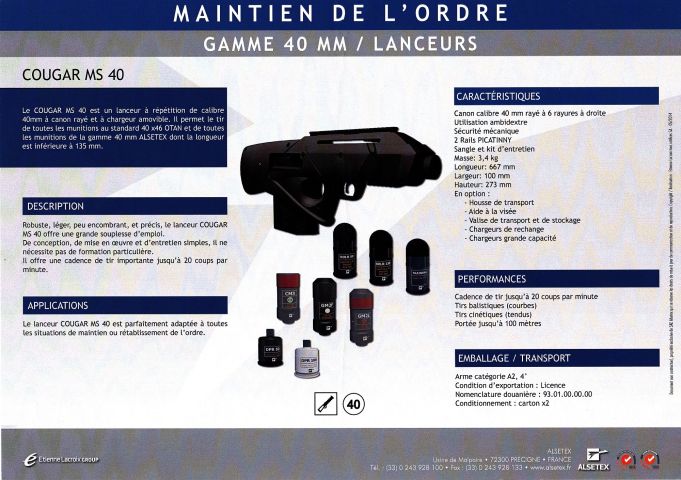 Alsetex cougar ms40 5